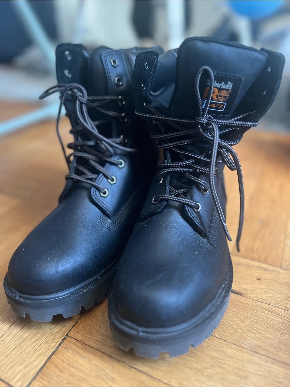 Timberland Men's Black Lace-Up Work Boots